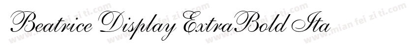 Beatrice Display ExtraBold Italic字体转换